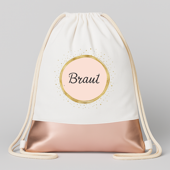 Braut – Gold | JGA Turnbeutel – Weiss