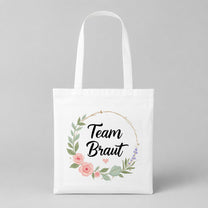 Team Braut – Blumen | JGA Jutebeutel Damen