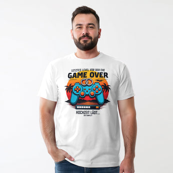 GAME OVER - Letztes Level vor der Ehe Herren T-Shirt – JGA T-Shirt Herren – Vorderansicht