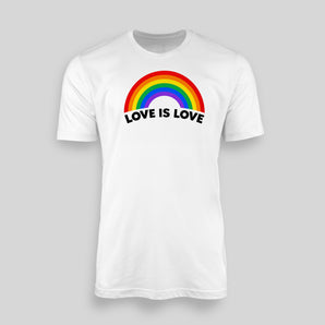 Love is Love JGA T-Shirt Herren in Weiss