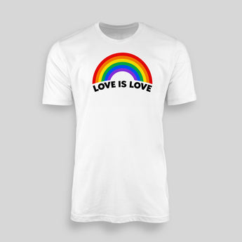 Love is Love JGA T-Shirt Herren in Weiss