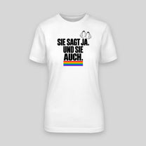 Sie sagt Ja. Und sie auch. | JGA T-Shirt Damen