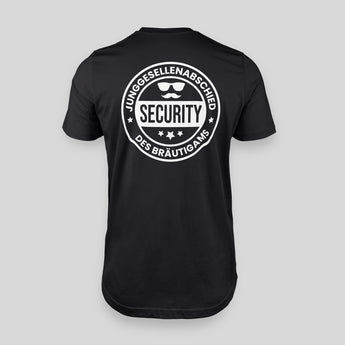 SECURITY! Braeutigam JGA Herren T-Shirt – JGA T-Shirt Herren – Vorderansicht