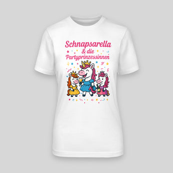 Schnapsarella und die Partyprinzessinnen - Team Braut ist... – JGA T-Shirt Damen – Vorderansicht