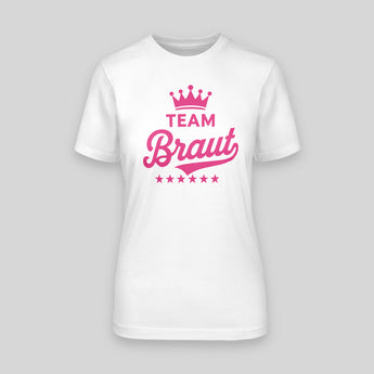 Team Braut mit Krone - für die Brautcrew – JGA T-Shirt Damen – Vorderansicht