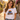 Frau traegt weisses JGA T-Shirt mit Retro-Regenbogen-Spruch Heute bunt Morgen verheiratet in sommerlicher Altstadtgasse