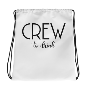 Crew to Drink JGA Turnbeutel Weiß