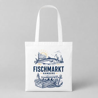 Fischmarkt Hamburg JGA Jutebeutel – Motiv