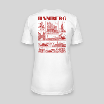 Hamburg JGA T-Shirt Damen Rückseite – Städte-Motiv