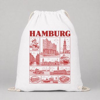 Hamburg JGA Turnbeutel – Städte-Motiv