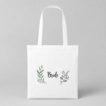 Bride – Flower | JGA Jutebeutel Damen – Weiss