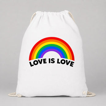 Love is Love JGA Turnbeutel Weiß