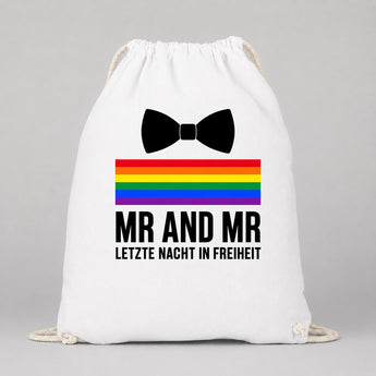 Mr and Mr JGA Turnbeutel Weiß