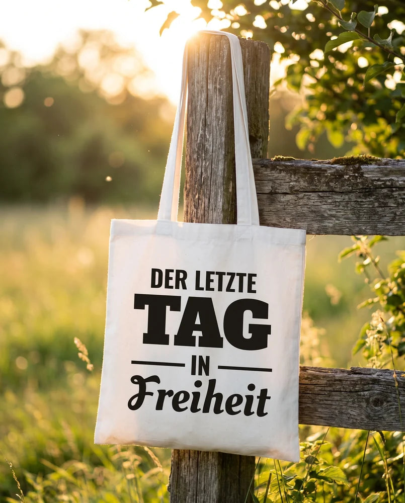 JGA Jutebeutel Der letzte Tag in Freiheit
