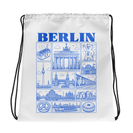 Berlin JGA Turnbeutel – Städte-Poster blau
