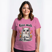 ALPAKA Küss mich ...ich bin die Braut! | JGA T-Shirt Damen
