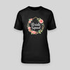 Bride Squad - Blumen Hexagon – JGA T-Shirt Damen – Vorderansicht