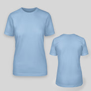 Damen JGA T-Shirt selbst gestalten – Hellblau – Vorderansicht