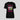 Flirtycorns Einhorn JGA T-Shirt Damen in Schwarz – Vorderseite mit Spruch „Junggesellinnenabschied in Flammen!“