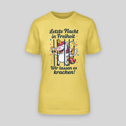EINHORN – LETZTE NACHT IN FREIHEIT! DAS KNAST-SHIRT FÜR D... | JGA T-Shirt Damen