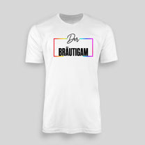 Der Bräutigam – Regenbogen-Rahmen | JGA T-Shirt Herren