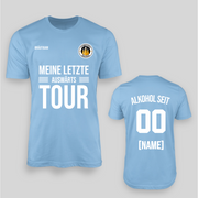 SEINE LETZTE AUSWÄRTS TOUR - Personalisierbar | JGA T-Shirt Herren