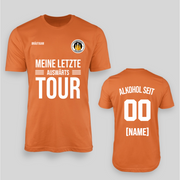 SEINE LETZTE AUSWÄRTS TOUR - Personalisierbar | JGA T-Shirt Herren