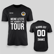 SEINE LETZTE AUSWÄRTS TOUR - Personalisierbar | JGA T-Shirt Herren