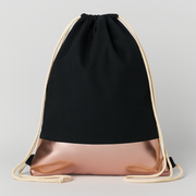 JGA Turnbeutel selbst gestalten – Schwarz mit Rosegold