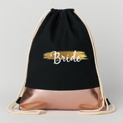 Bride JGA Turnbeutel Schwarz Rosegold