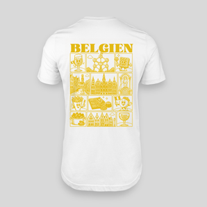 Belgien JGA T-Shirt Rückseite – Städte-Motiv