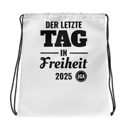 Der letzte Tag in Freiheit JGA Turnbeutel Weiß