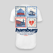 Hamburg Briefmarken T-Shirt Rückseite
