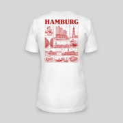 Hamburg JGA T-Shirt Damen Rückseite – Städte-Motiv
