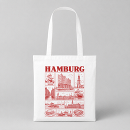 Hamburg JGA Jutebeutel – Städte-Motiv
