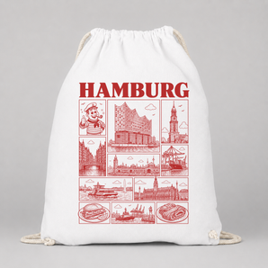 Hamburg JGA Turnbeutel – Städte-Motiv