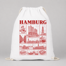 Hamburg JGA Turnbeutel – Städte-Motiv