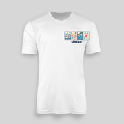 Ibiza Briefmarken T-Shirt Vorderseite – Icon