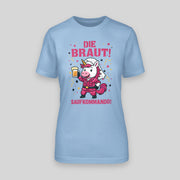 Saufkommando Die Braut JGA T-Shirt Damen in Light Blue - Team Braut