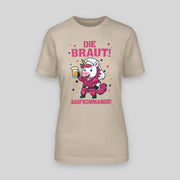 Saufkommando Die Braut JGA T-Shirt Damen in Sand - JGA Shirt Damen