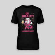 Saufkommando Die Braut JGA T-Shirt Damen in Schwarz - Junggesellinnenabschied Outfit