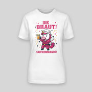 Saufkommando Die Braut JGA T-Shirt Damen in Weiß - Team Braut Shirt