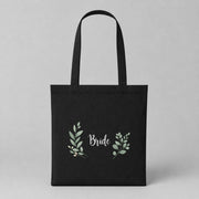 Bride – Flower | JGA Jutebeutel Damen – Schwarz