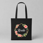 Bride – Hexagon | JGA Jutebeutel Damen – Schwarz