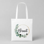Braut – Blumen Eleganz & Stil | JGA Jutebeutel – Weiss