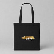 Bride – Gold | JGA Jutebeutel – Schwarz