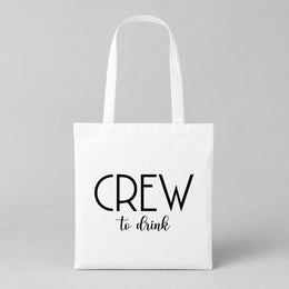 Crew to Drink | JGA Jutebeutel – Weiss