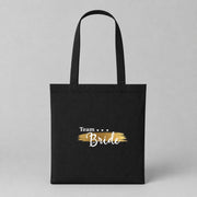 Team Bride – Gold | JGA Jutebeutel – Schwarz