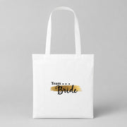Team Bride – Gold | JGA Jutebeutel – Weiss