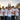 Maenner-Crew mit Koeln-Shirt am Rheinufer, Koelner Dom (1:1)